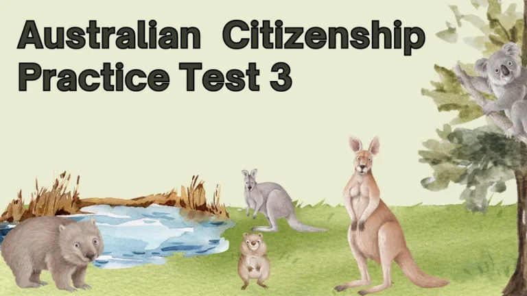 Australian Nationality test – Practice Test 3