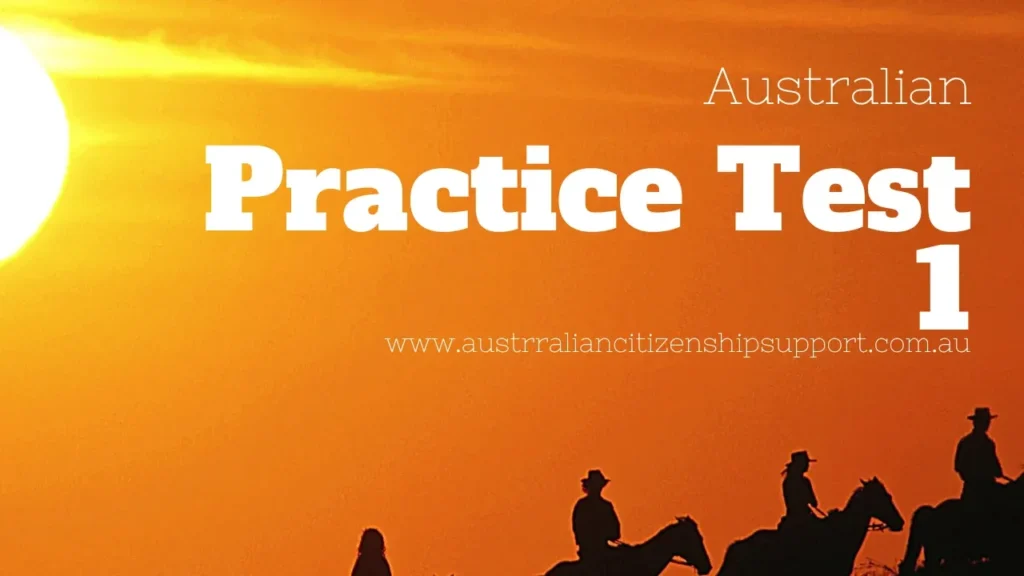 Australian Citizenship Practice Test 1